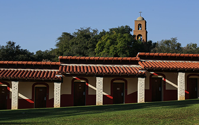 Alamo dormitory and Vivian Webb Chapel